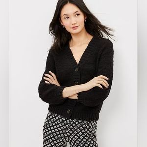 NWOT LOFT Textured V-Neck Cardigan